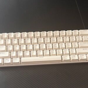 Compact White Mechanical Keyboard - Tenkeyless Design